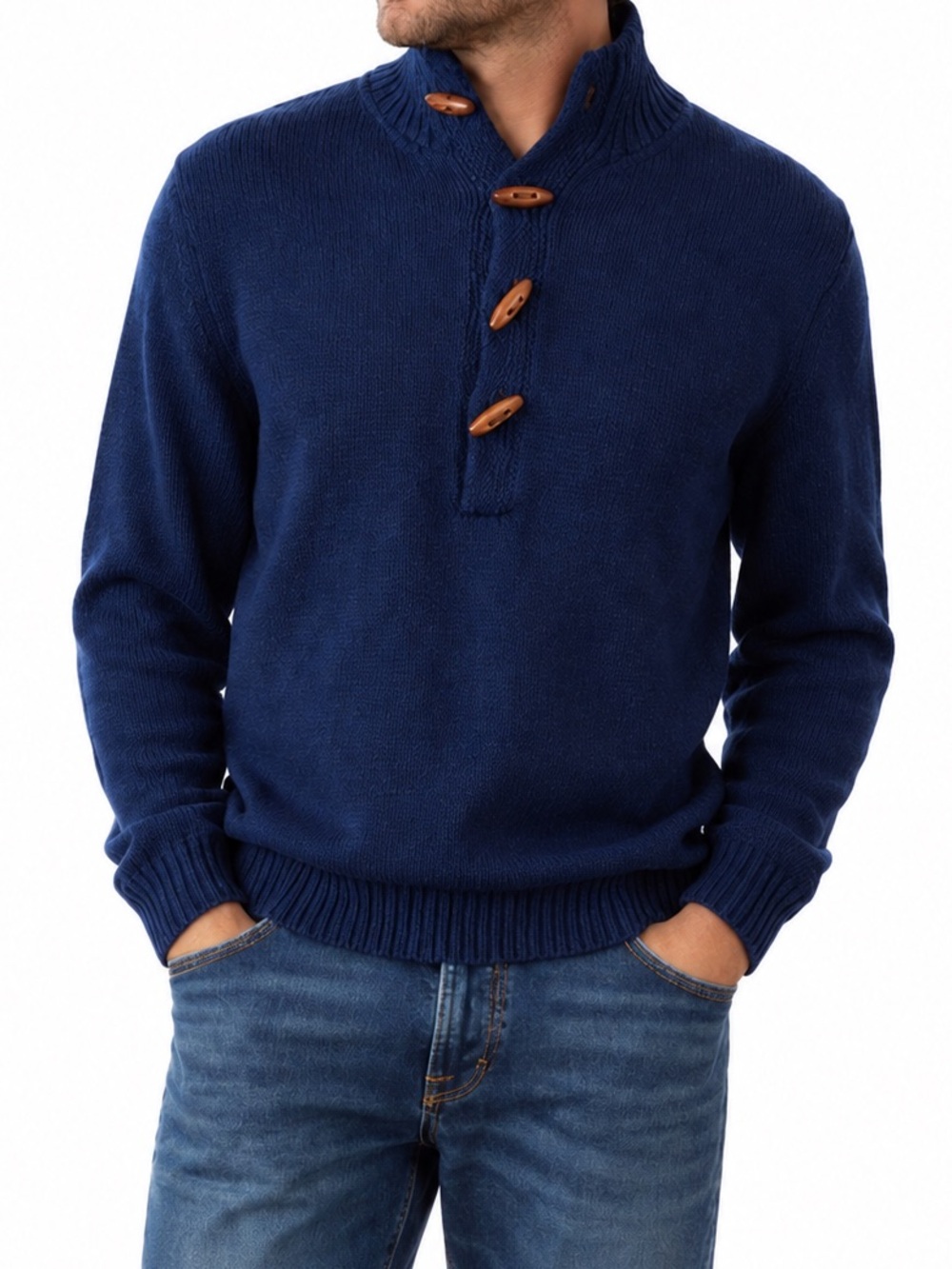 Polo Ralph Lauren Wool Knit Toggle button Sweater size M knit - Picture 1 of 9